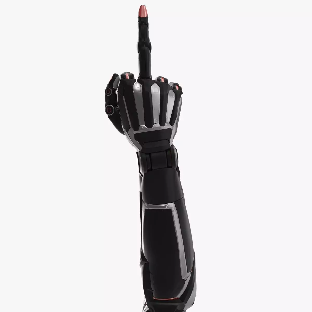Cyborg arm shows middle finger  3D model_0