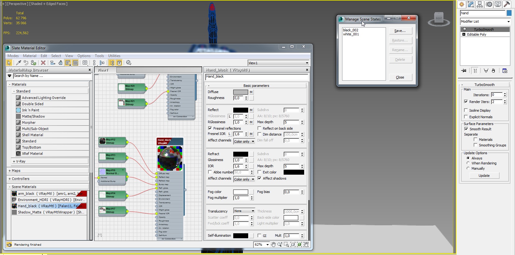 Cyborg arm shows middle finger  3D model_12