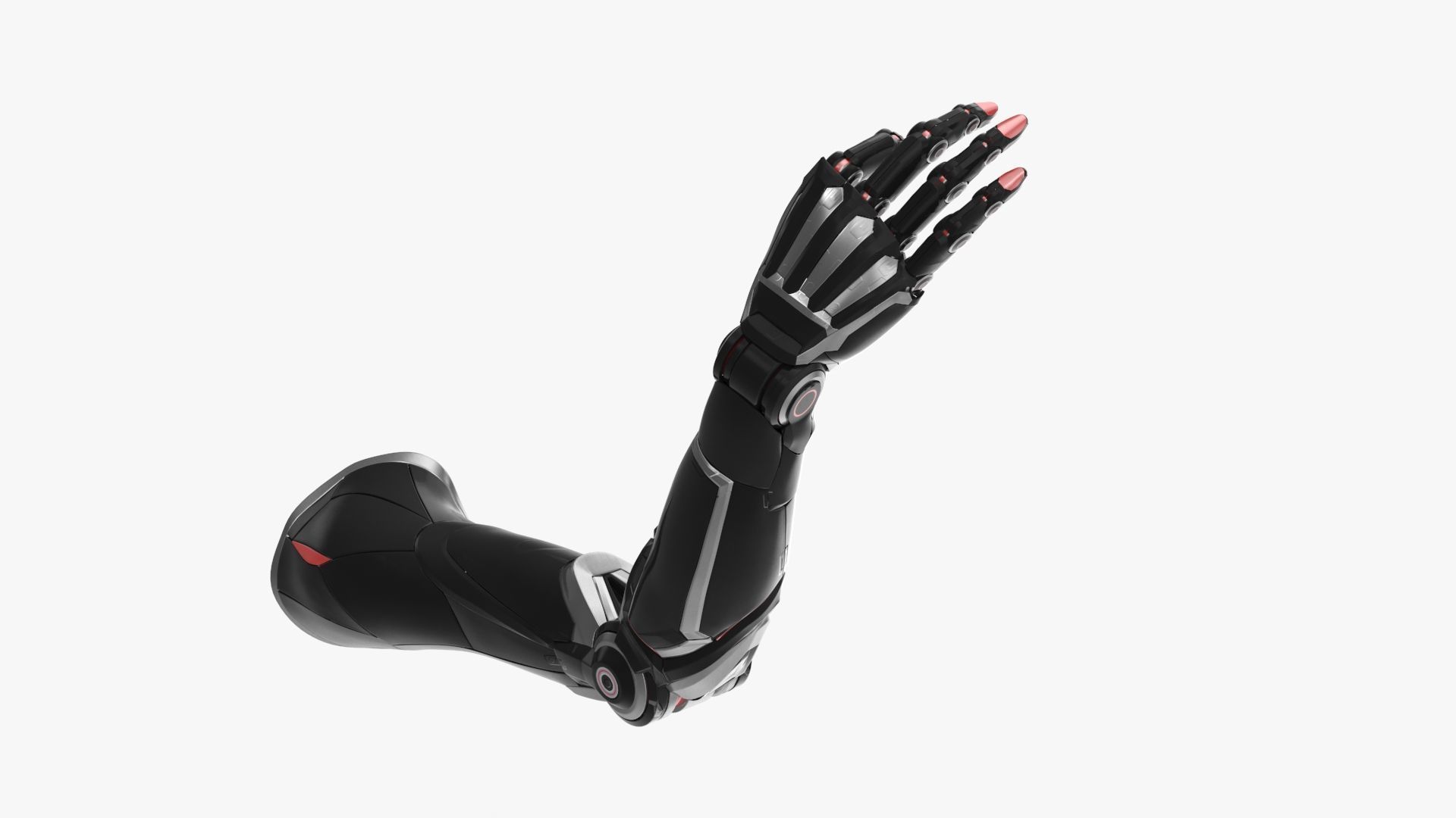 Cyborg arm shows OK 3D model_7