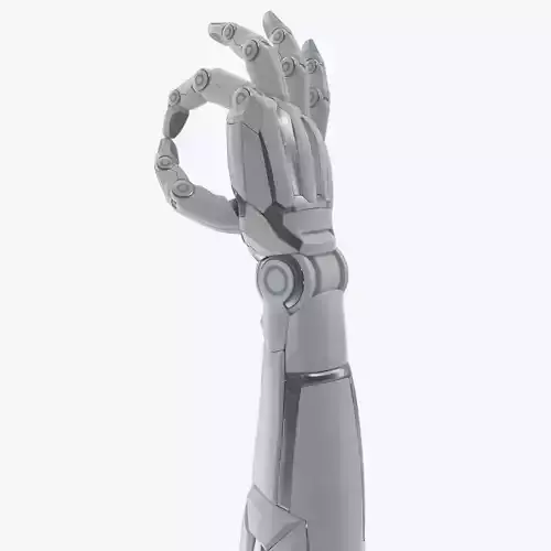 Cyborg arm shows OK 3D model
