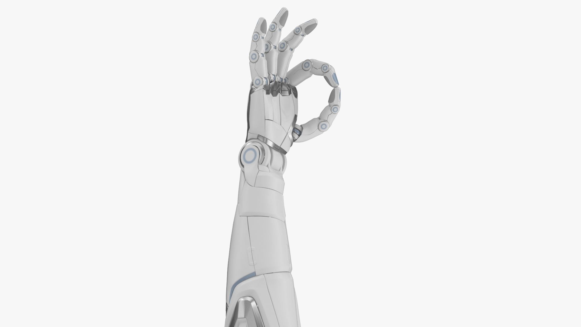 Cyborg arm shows OK 3D model_4