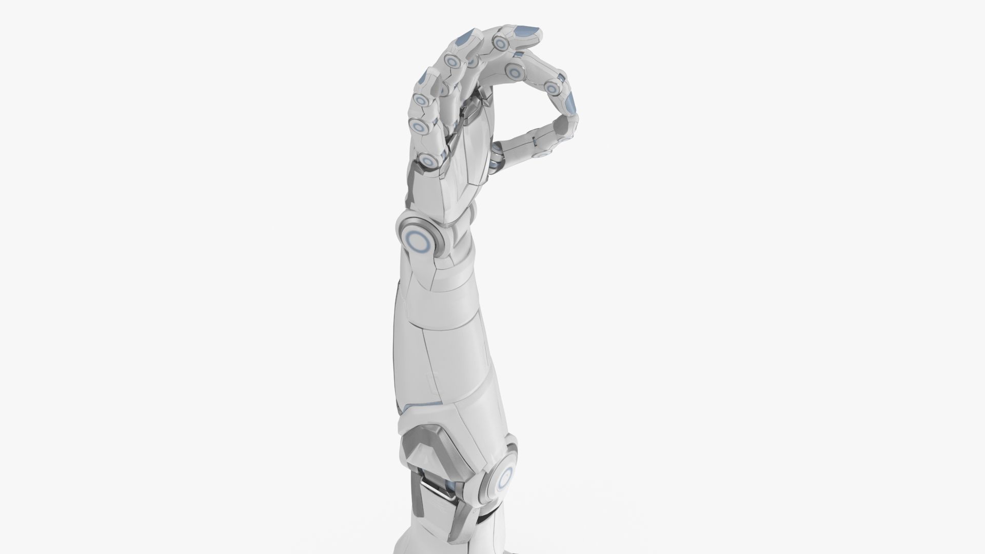 Cyborg arm shows OK 3D model_5