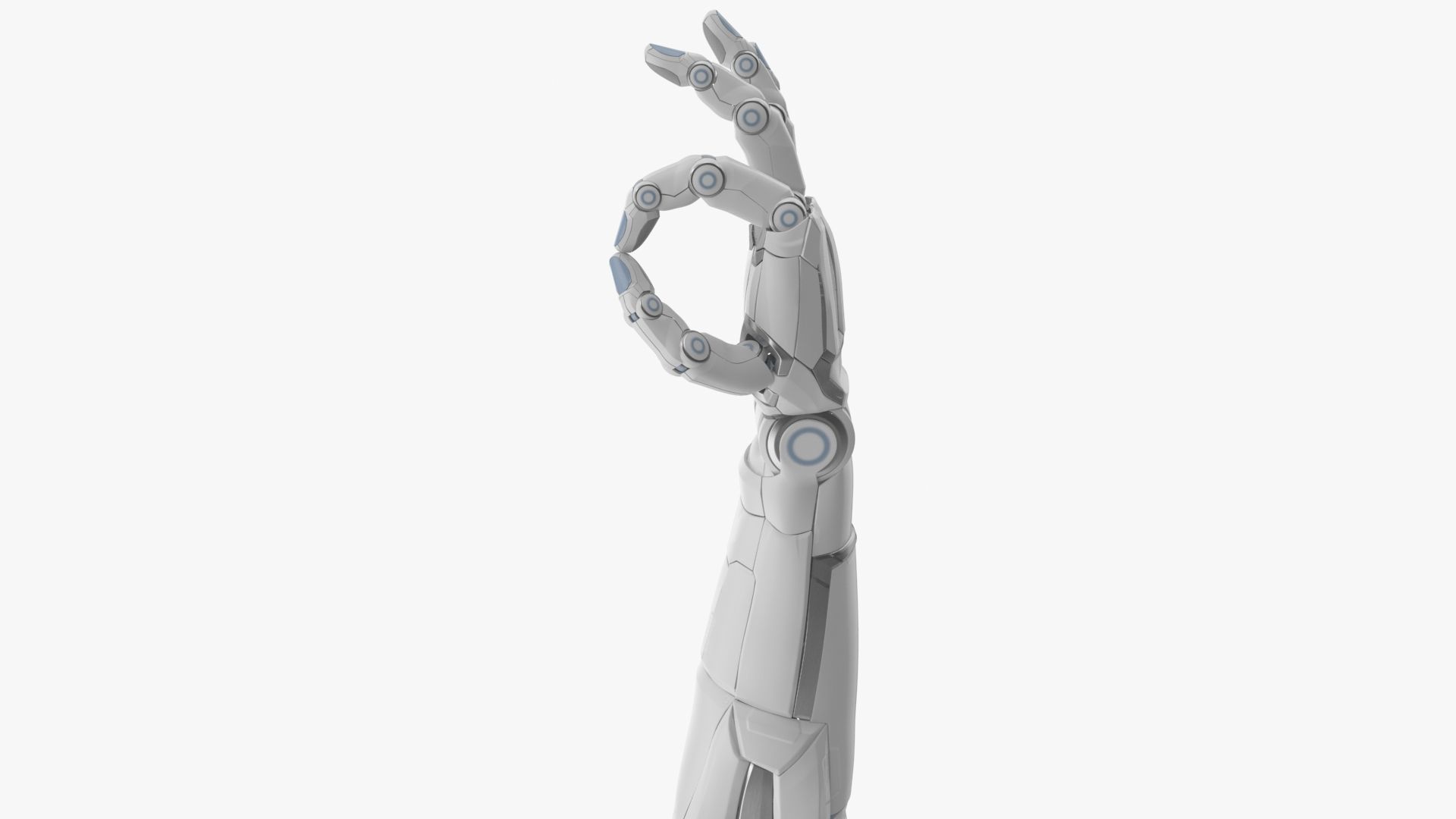 Cyborg arm shows OK 3D model_2