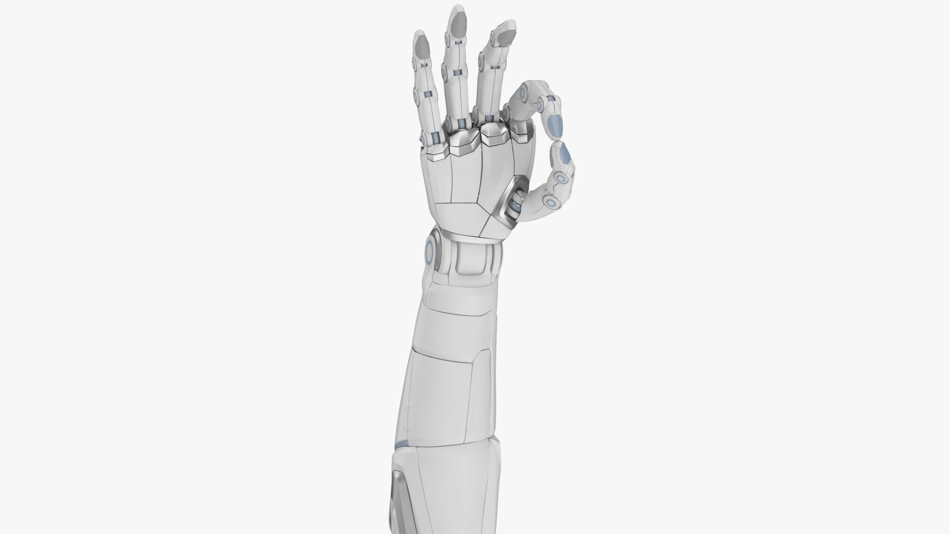 Cyborg arm shows OK 3D model_3