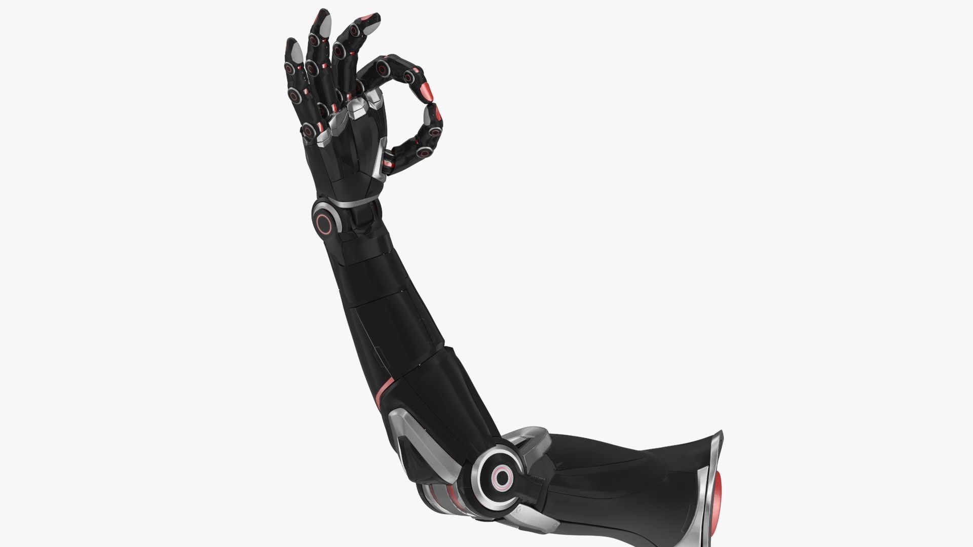 Cyborg arm shows OK 3D model_8