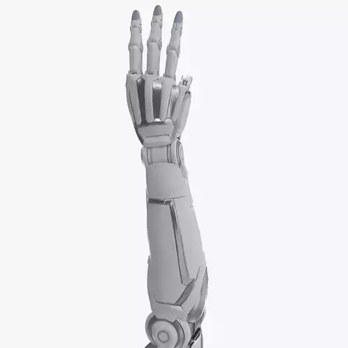 Cyborg arm 3 fingers 3D model