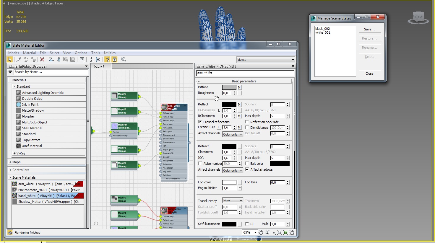 Cyborg arm 4 fingers 3D model_11