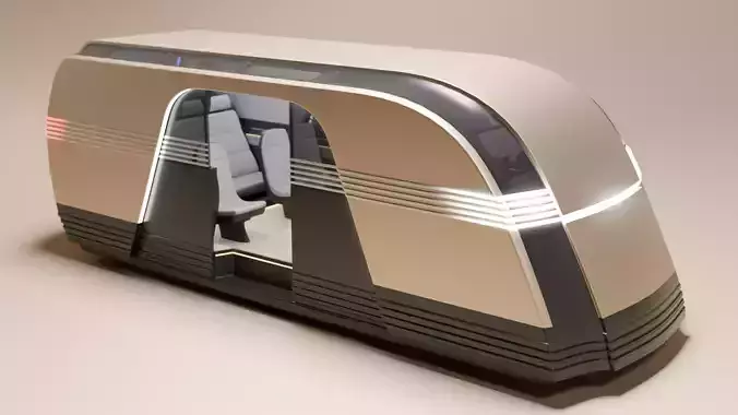 Tesla Robovan Robotaxi Realistic Ready-for-Use With Interior HP