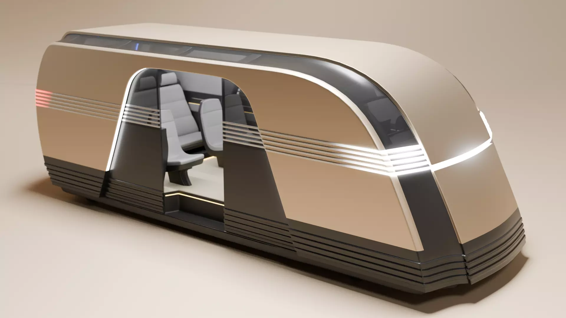 Tesla Robovan Robotaxi Realistic Ready-for-Use With Interior HP 3D model_0