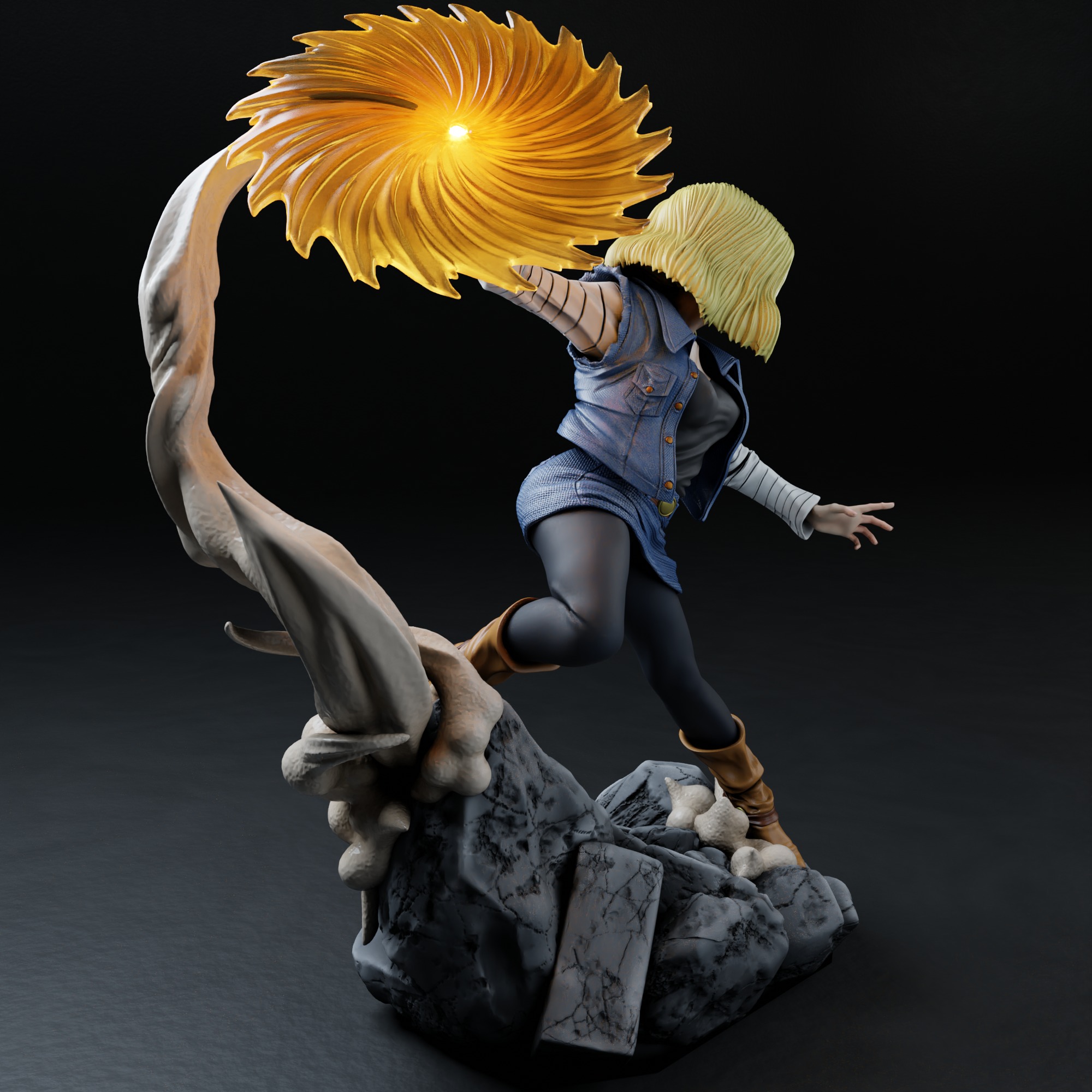 Android 18 - Dragon Ball 3D print model_5