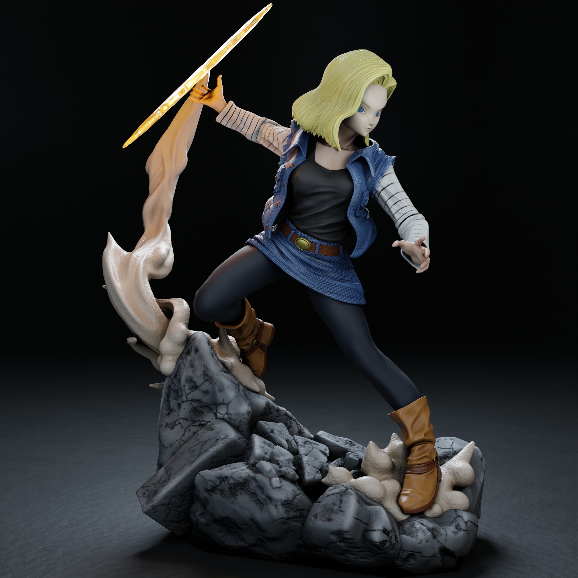 Android 18 - Dragon Ball 3D print model_6