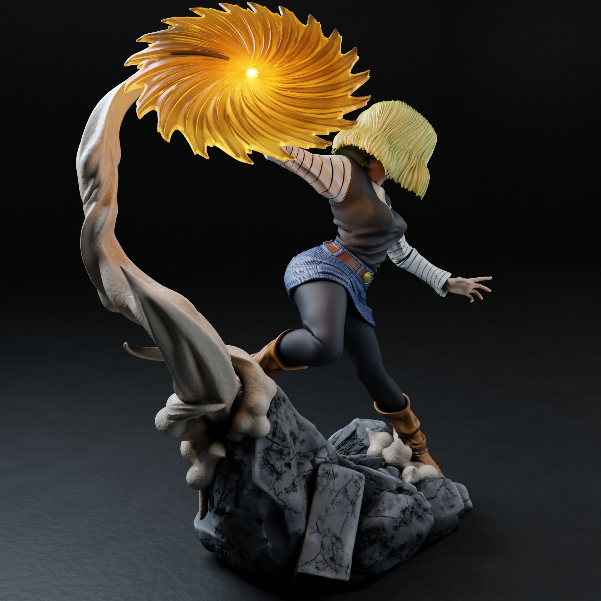 Android 18 - Dragon Ball 3D print model_9