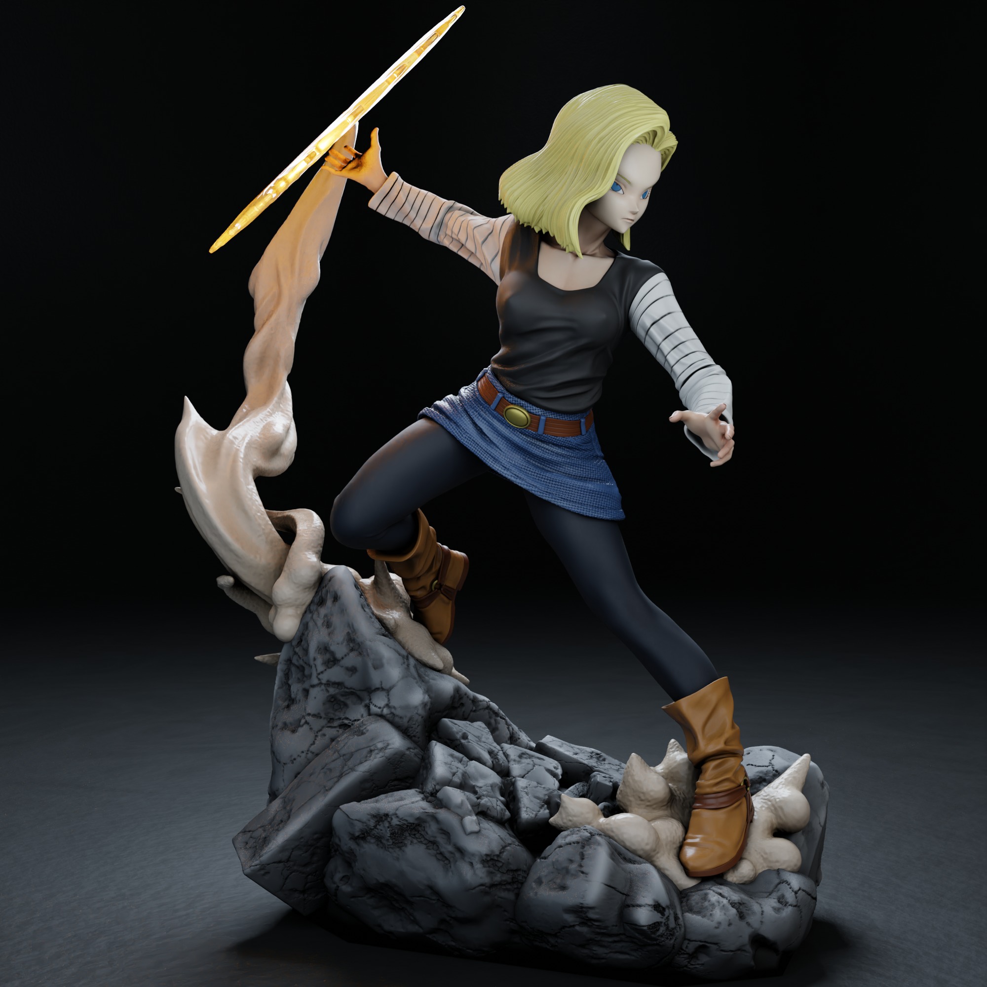 Android 18 - Dragon Ball 3D print model_8