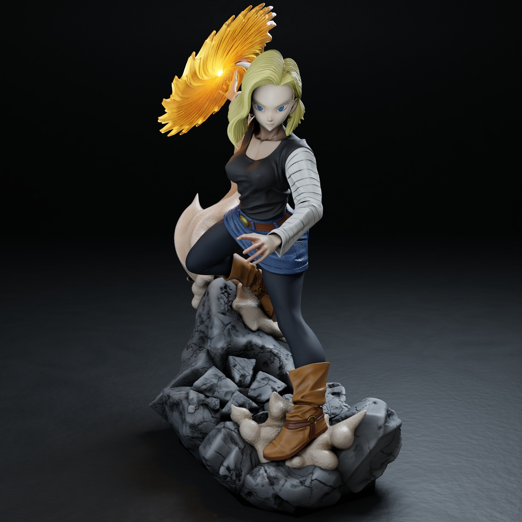 Android 18 - Dragon Ball 3D print model_1