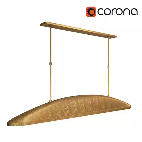 Visual comfort - Utopia Large Linear Pendant -aged iron and gild 3D model