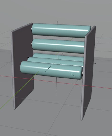 glass armchair 3D model_2