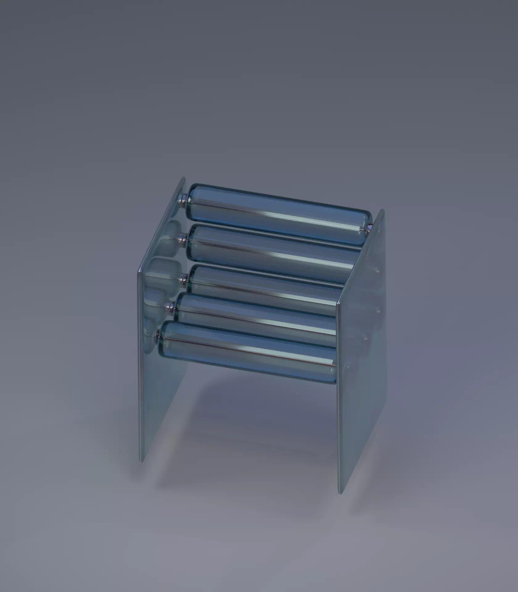 glass armchair 3D model_0