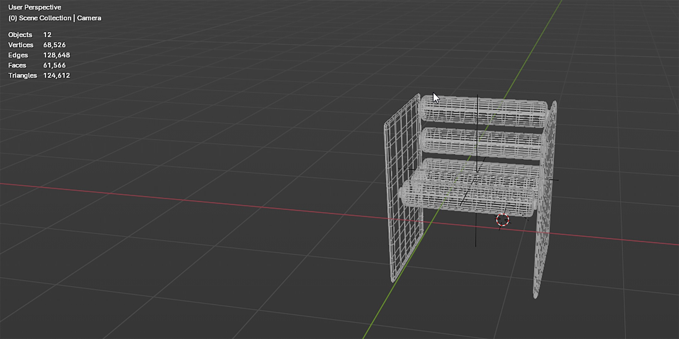 glass armchair 3D model_1