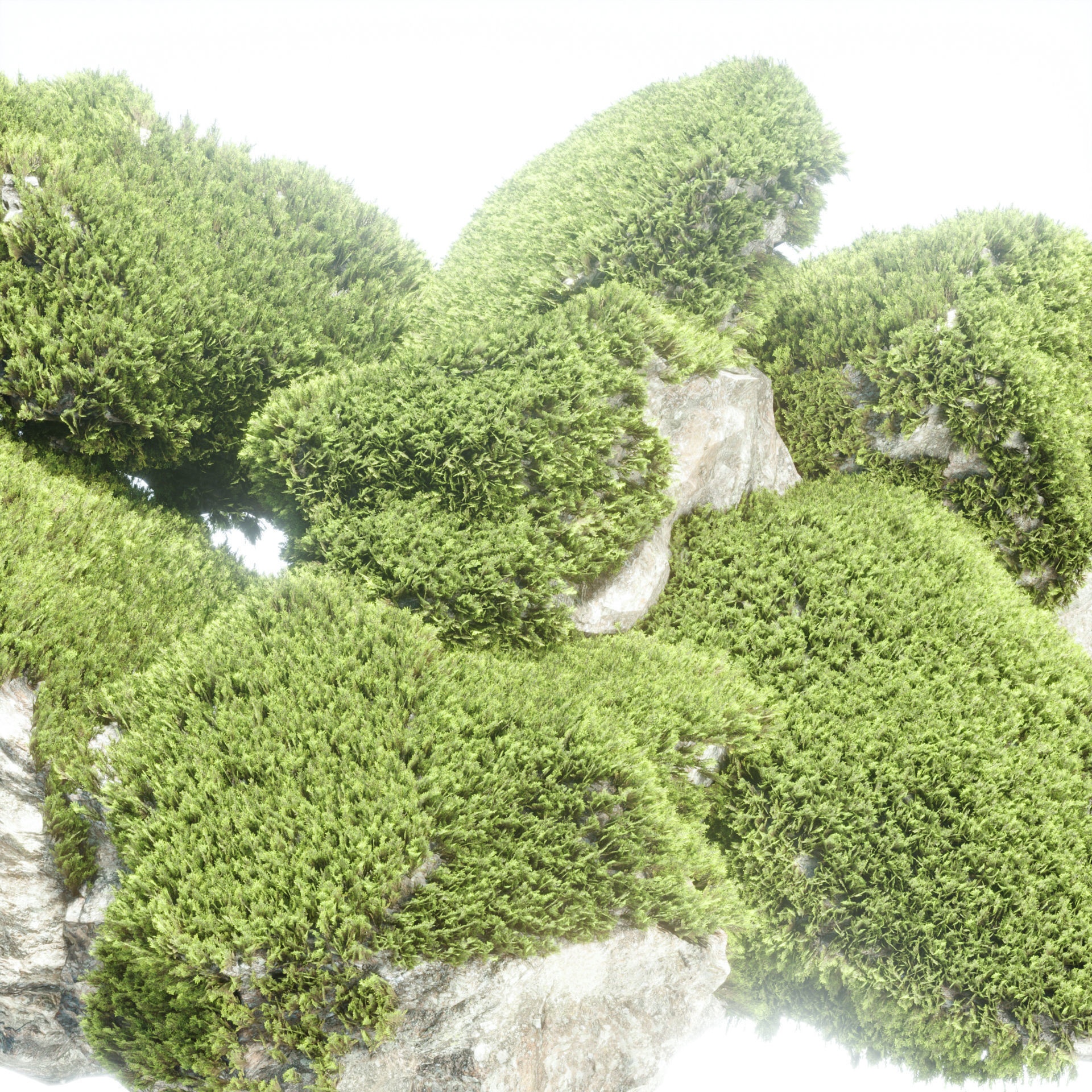 3D Mossy Rock Collection Vol 283 3D model_2