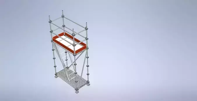 Scaffolding tower for a work at height 2mt and area 1570mmx730mm