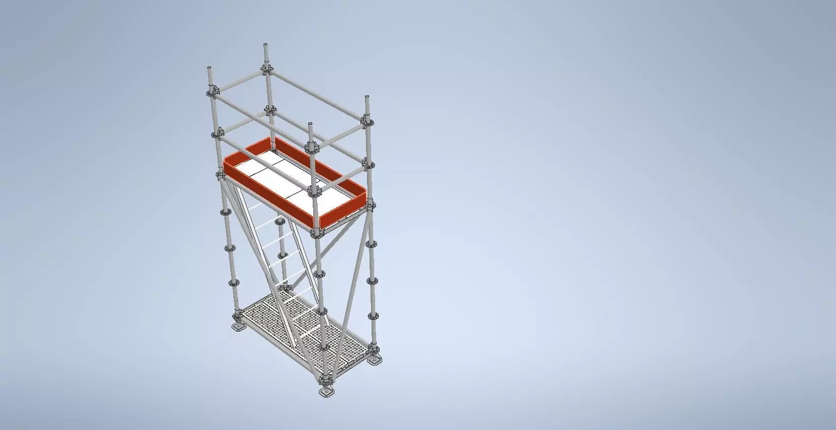 Scaffolding tower for a work at height 2mt and area 1570mmx730mm 3D model_0