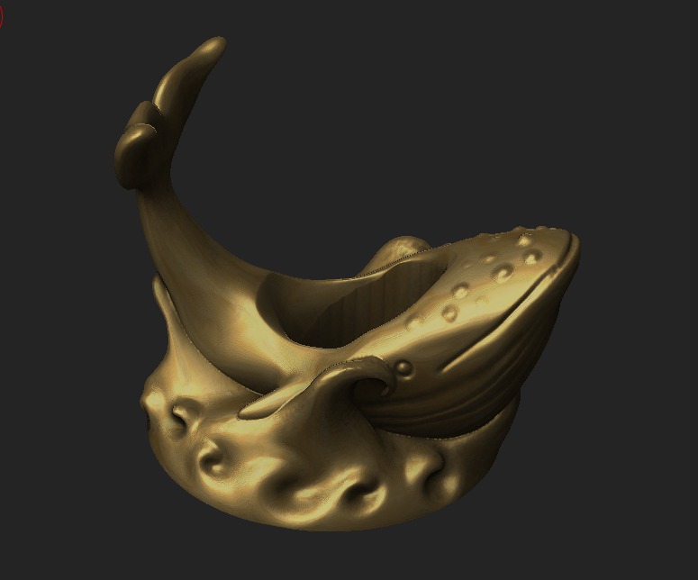 Whale Planter  3D print model_1