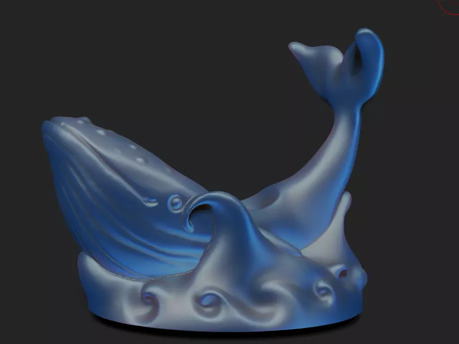 Whale Planter  3D print model_0