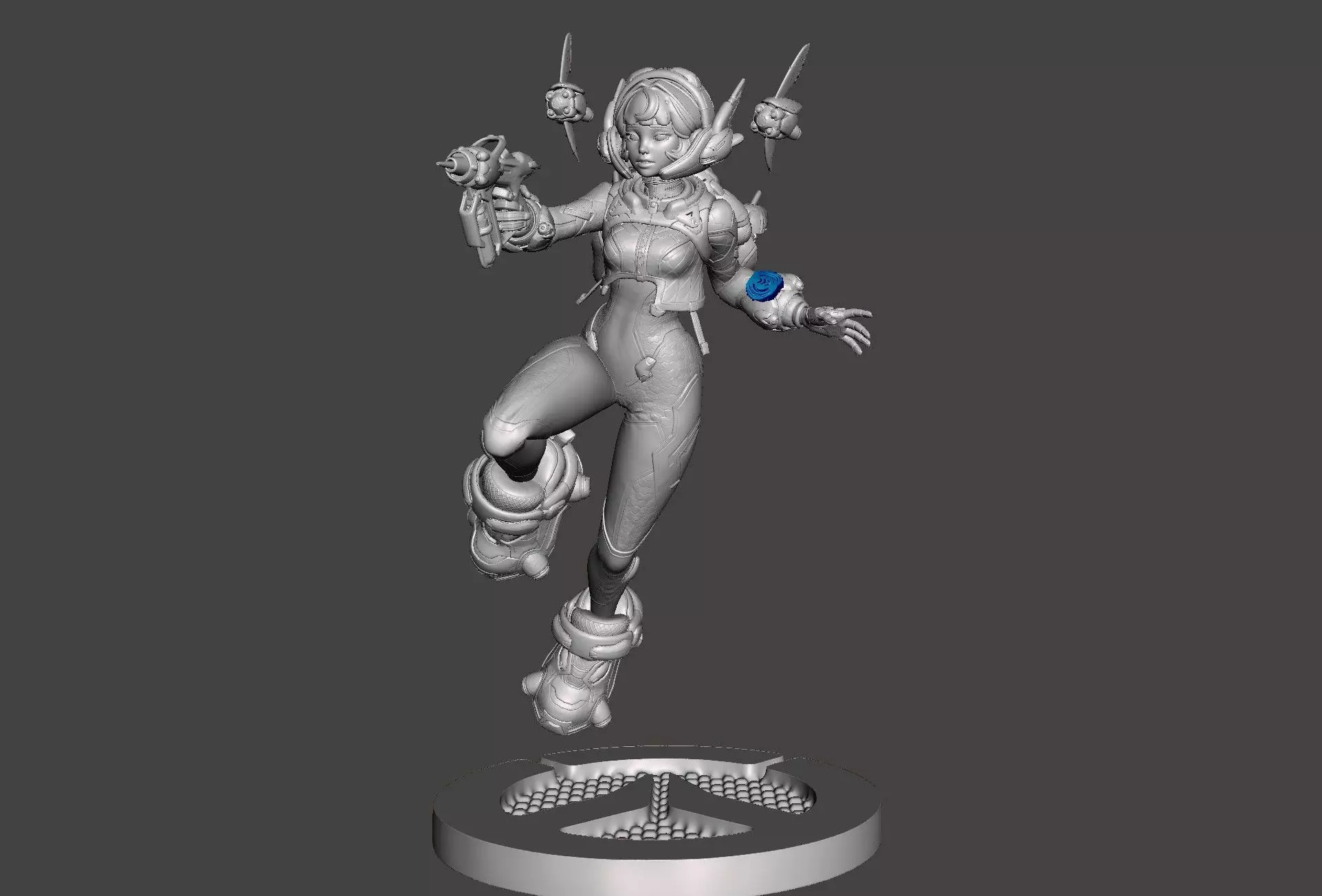 JUNO -OVERWATCH 2 - EXTREME DETAILED STL FOR 3D PRINTING 3D print model