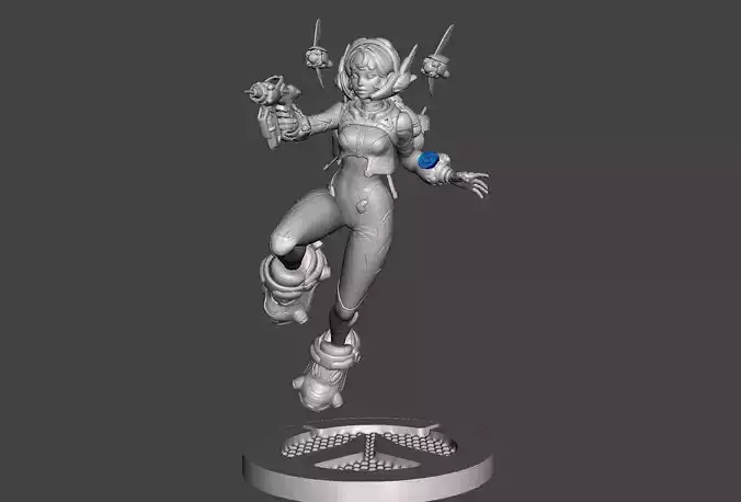 JUNO -OVERWATCH 2 - EXTREME DETAILED STL FOR 3D PRINTING 3D print model