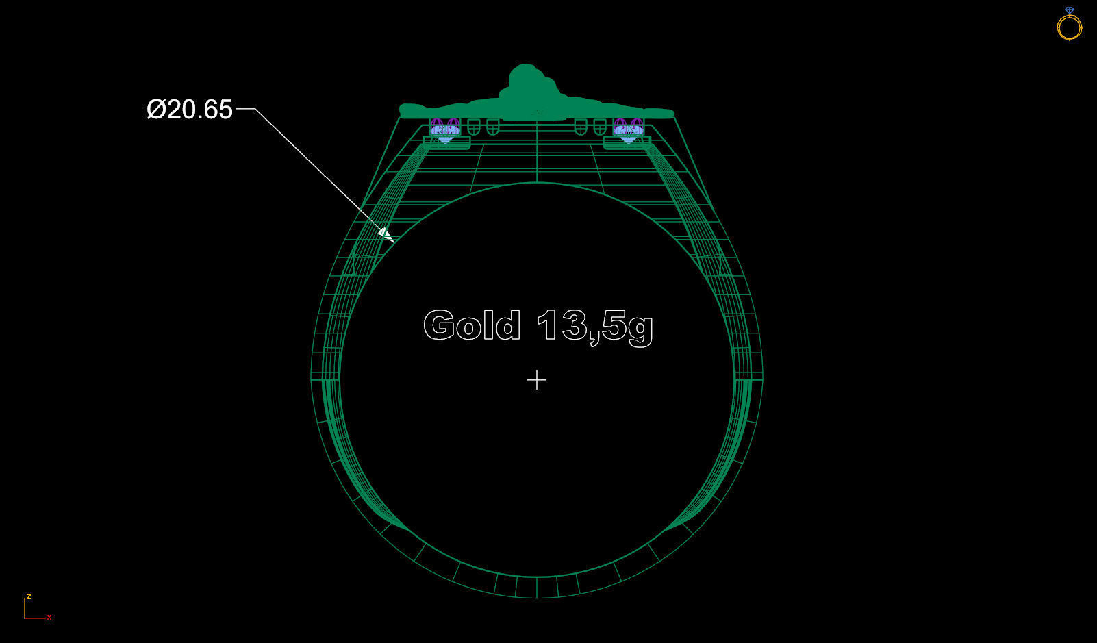 Ring Jesus 02 3D print model_3