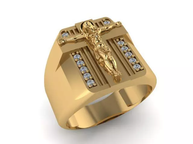 Ring Jesus 02 3D print model_0