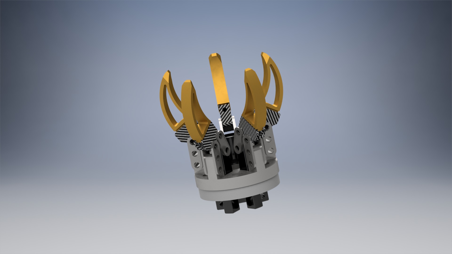 Five clamp gripper 3D model_1