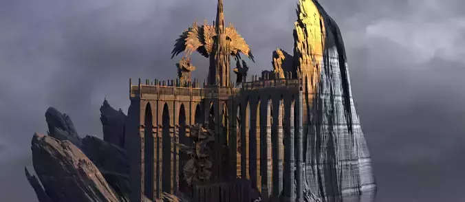 Ishtar Winged crescent mountain 3