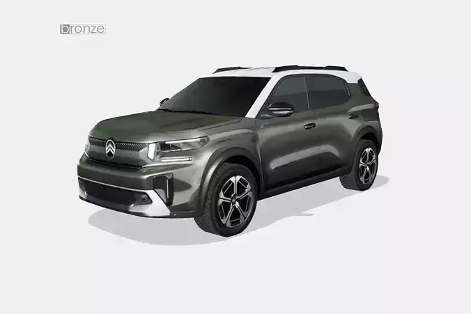 Citroen C3 Aircross 2025 Low-poly 3D model