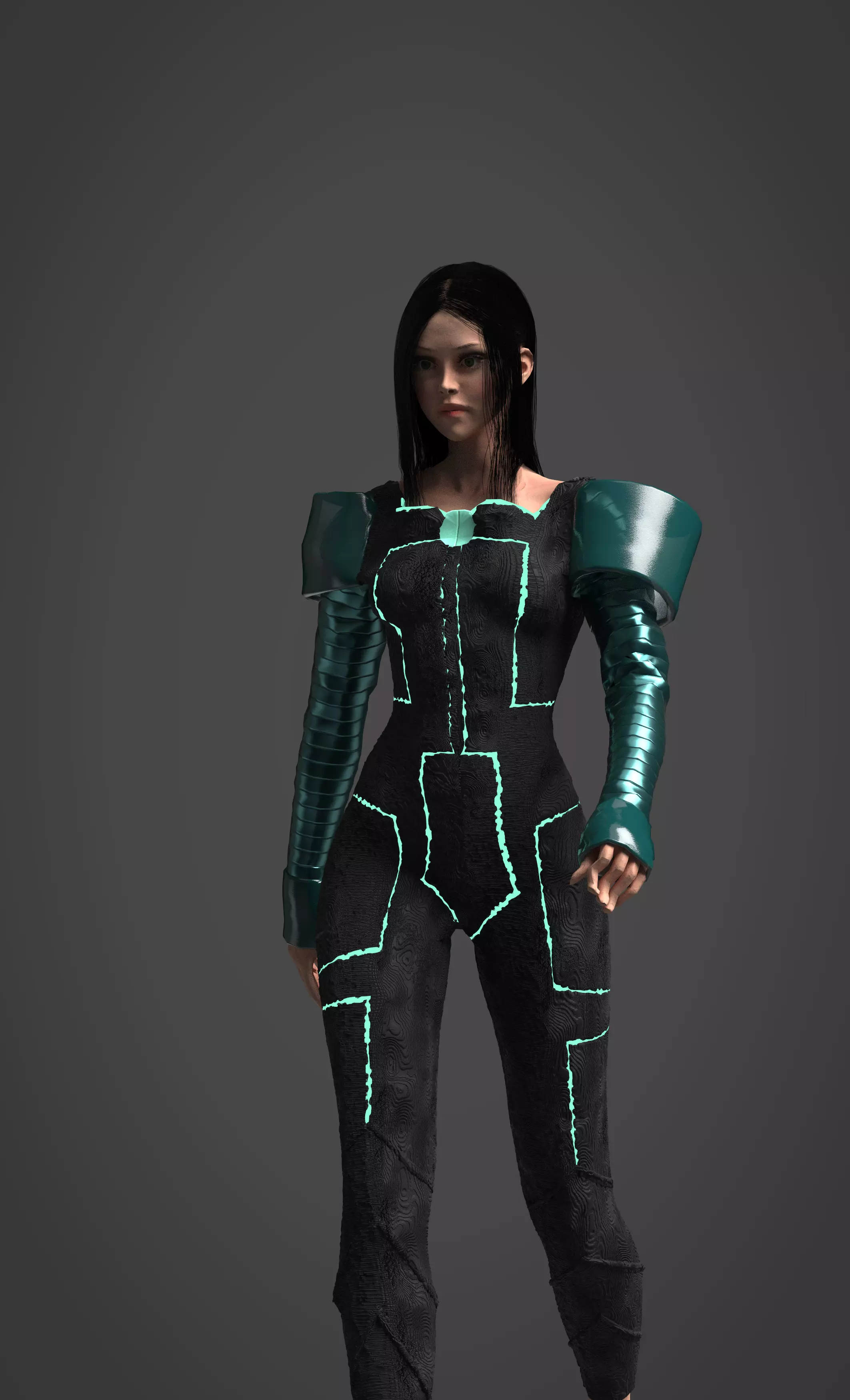 light suit fbx Low-poly 3D model_0