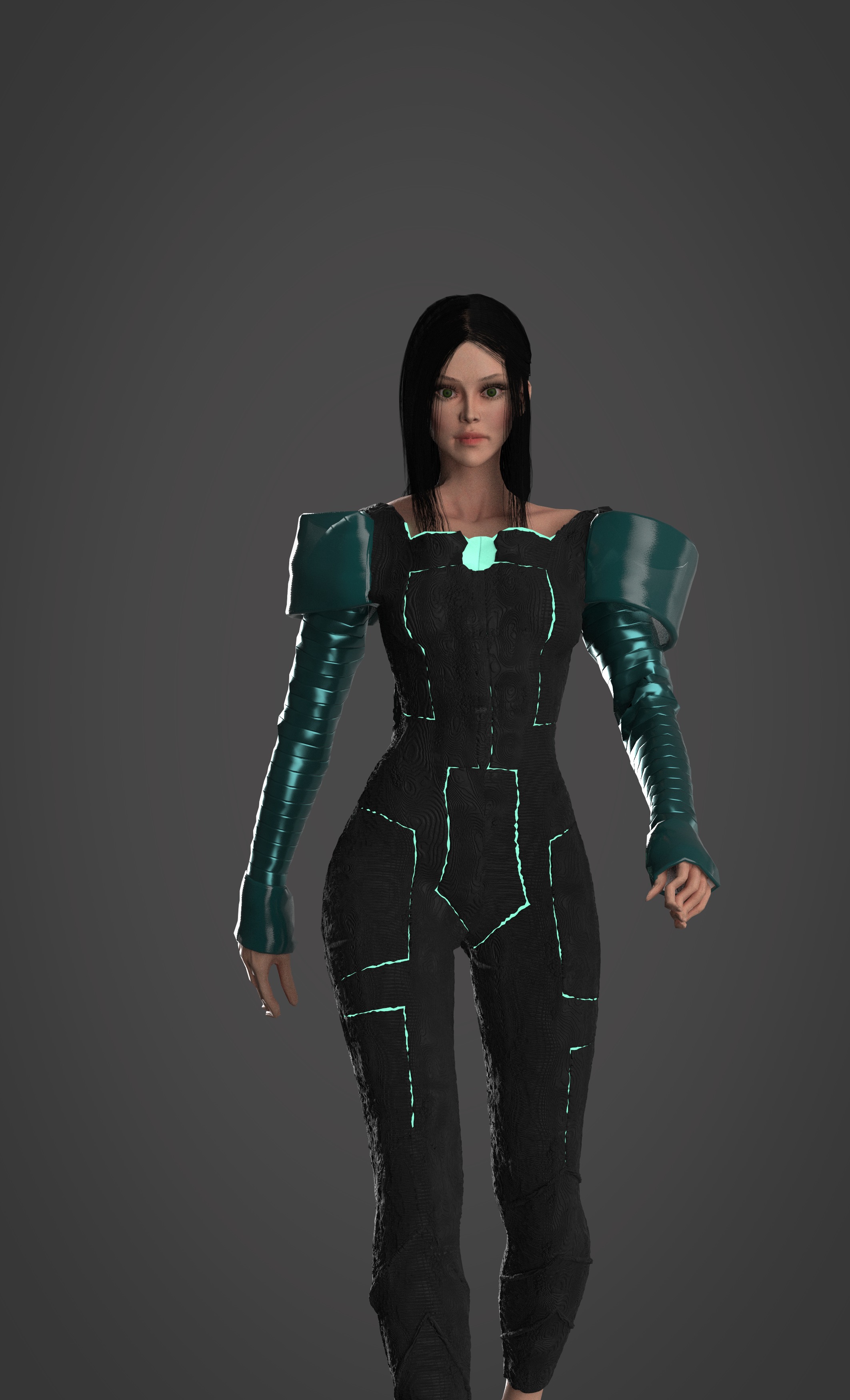 light suit fbx Low-poly 3D model_2