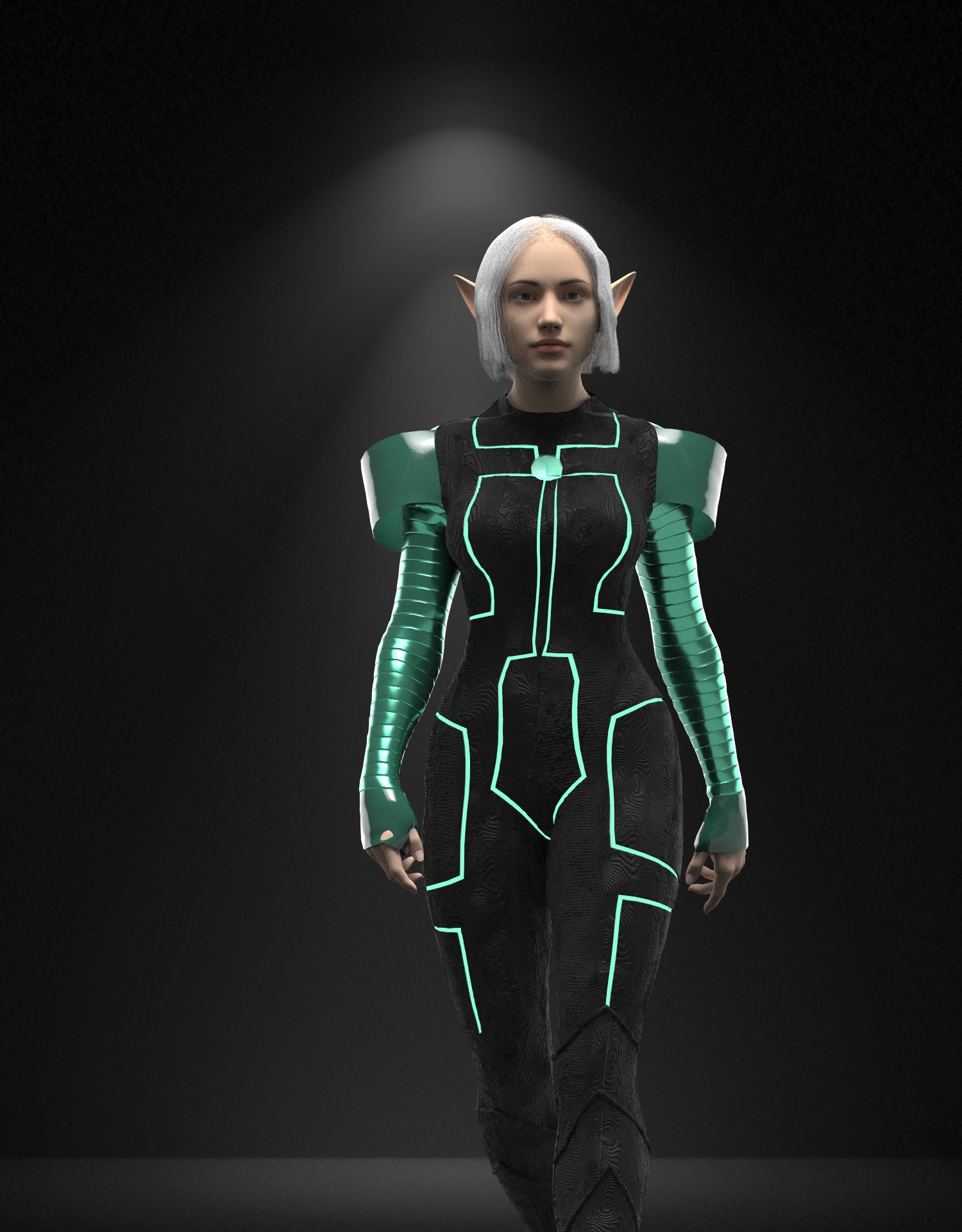 light suit fbx Low-poly 3D model_1