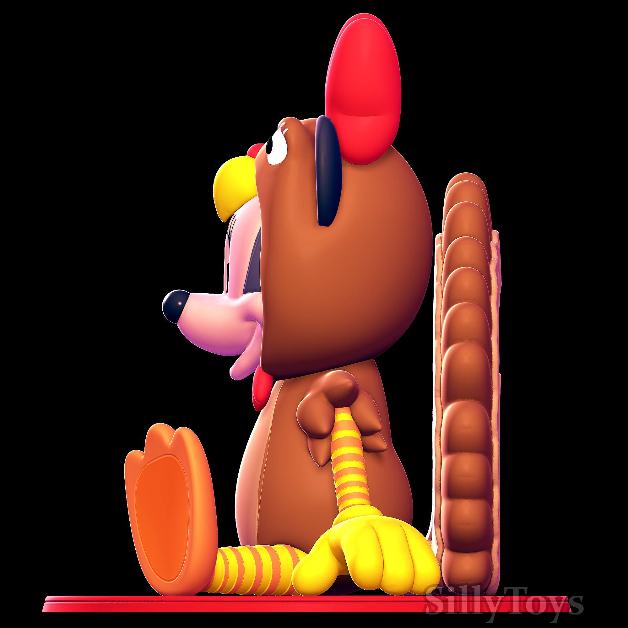 Minnie Mouse Thanksgiving Turkey costume 3D print model_1