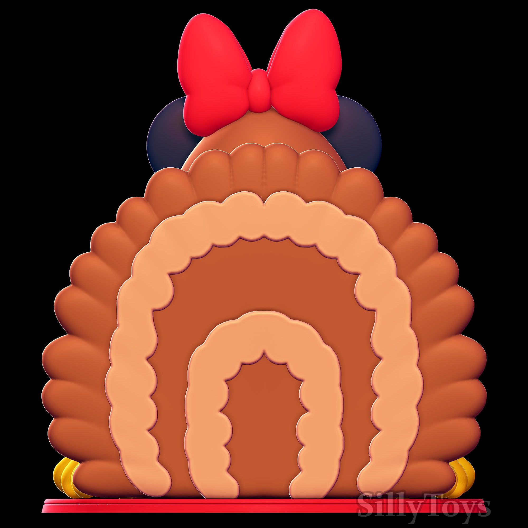 Minnie Mouse Thanksgiving Turkey costume 3D print model_2