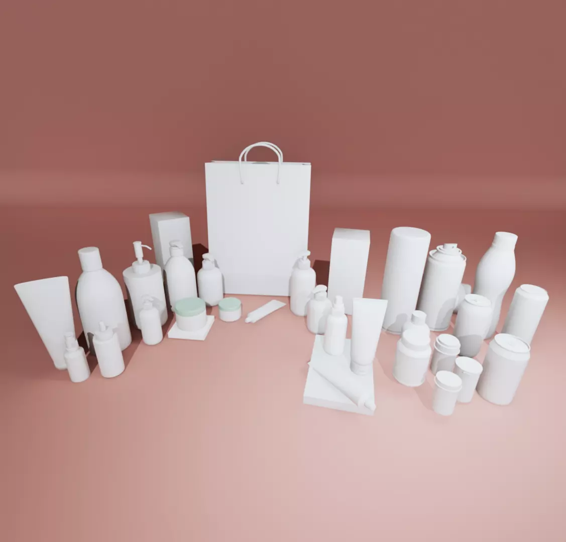 Collection of Products 3D model_0