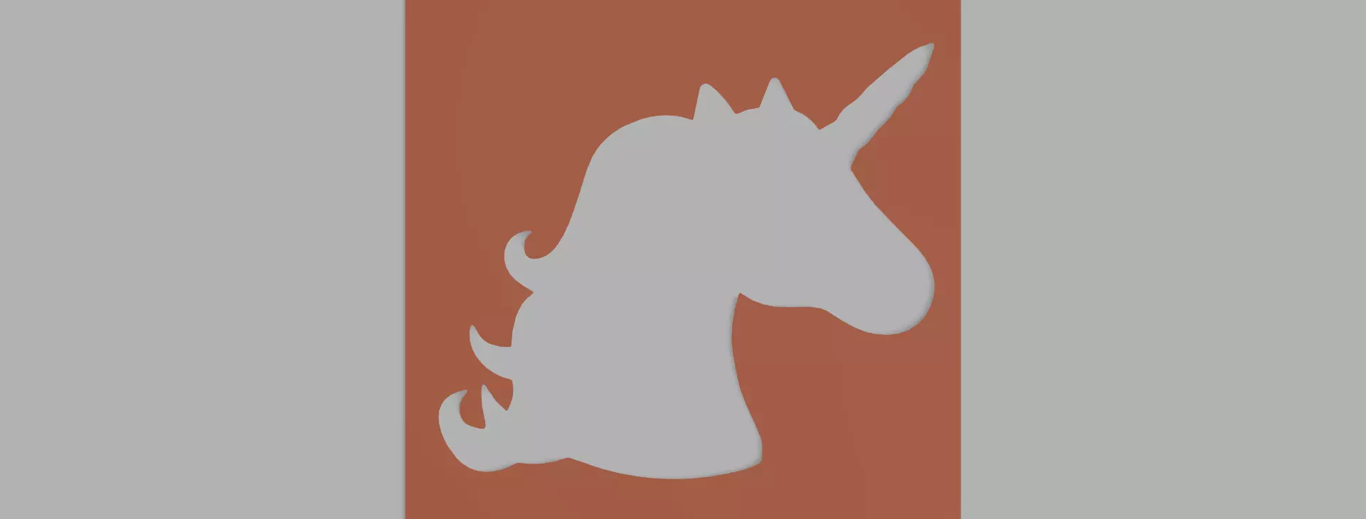 stencil unicorn 3D model_0