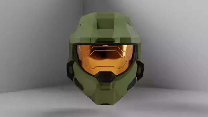 Halo Infinite Master Chief inspired high detail helmet  3D print model