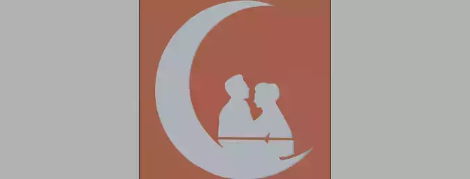 love stencil moon married