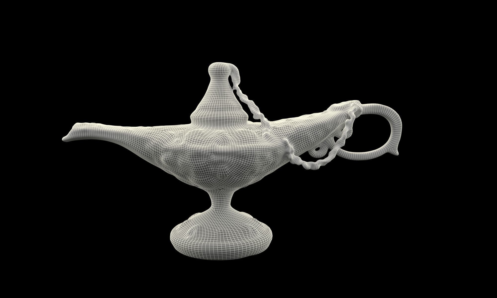 Chinese red magic lamp   Low-poly 3D model_8