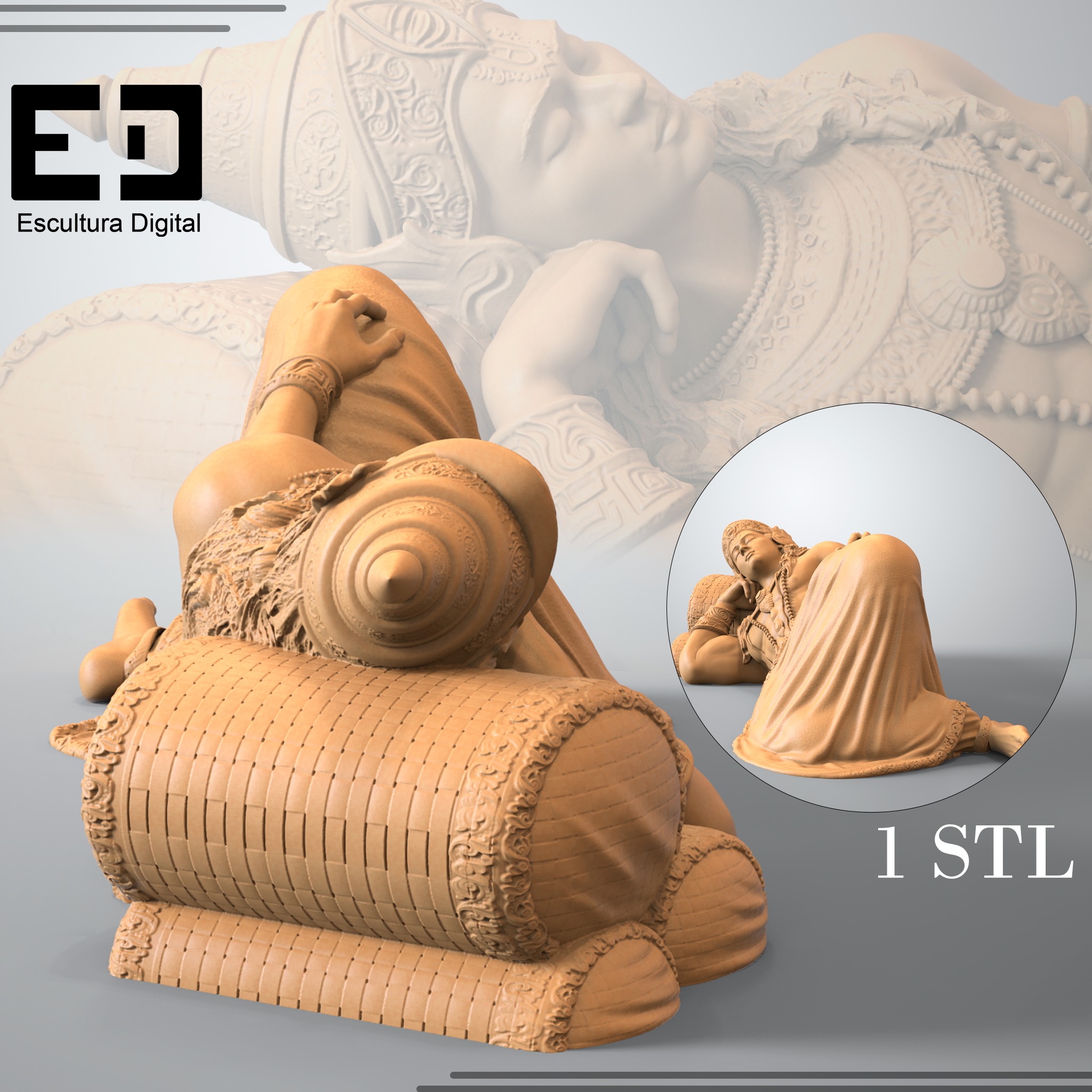 Narayan - vishnu 3D print model_3