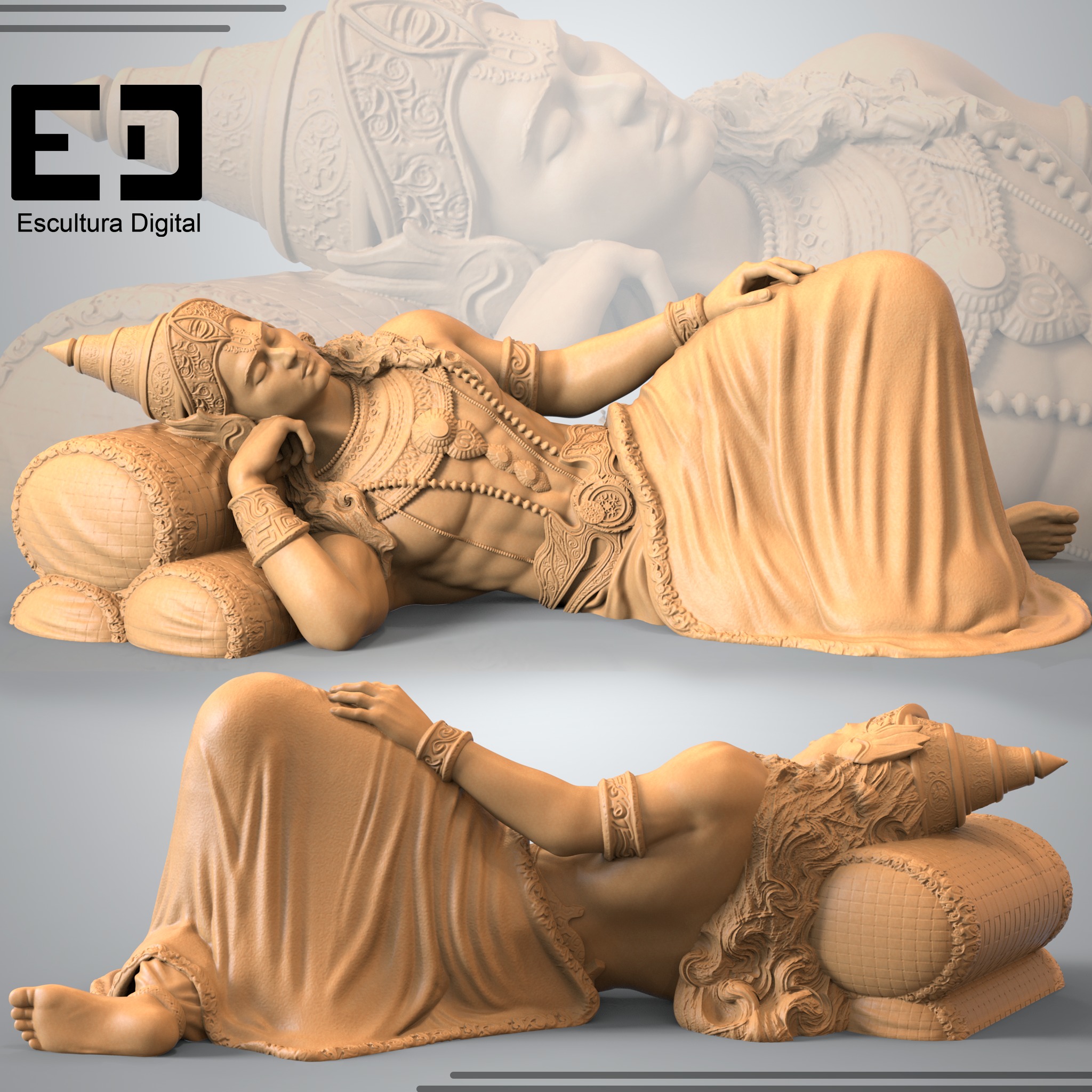 Narayan - vishnu 3D print model_1