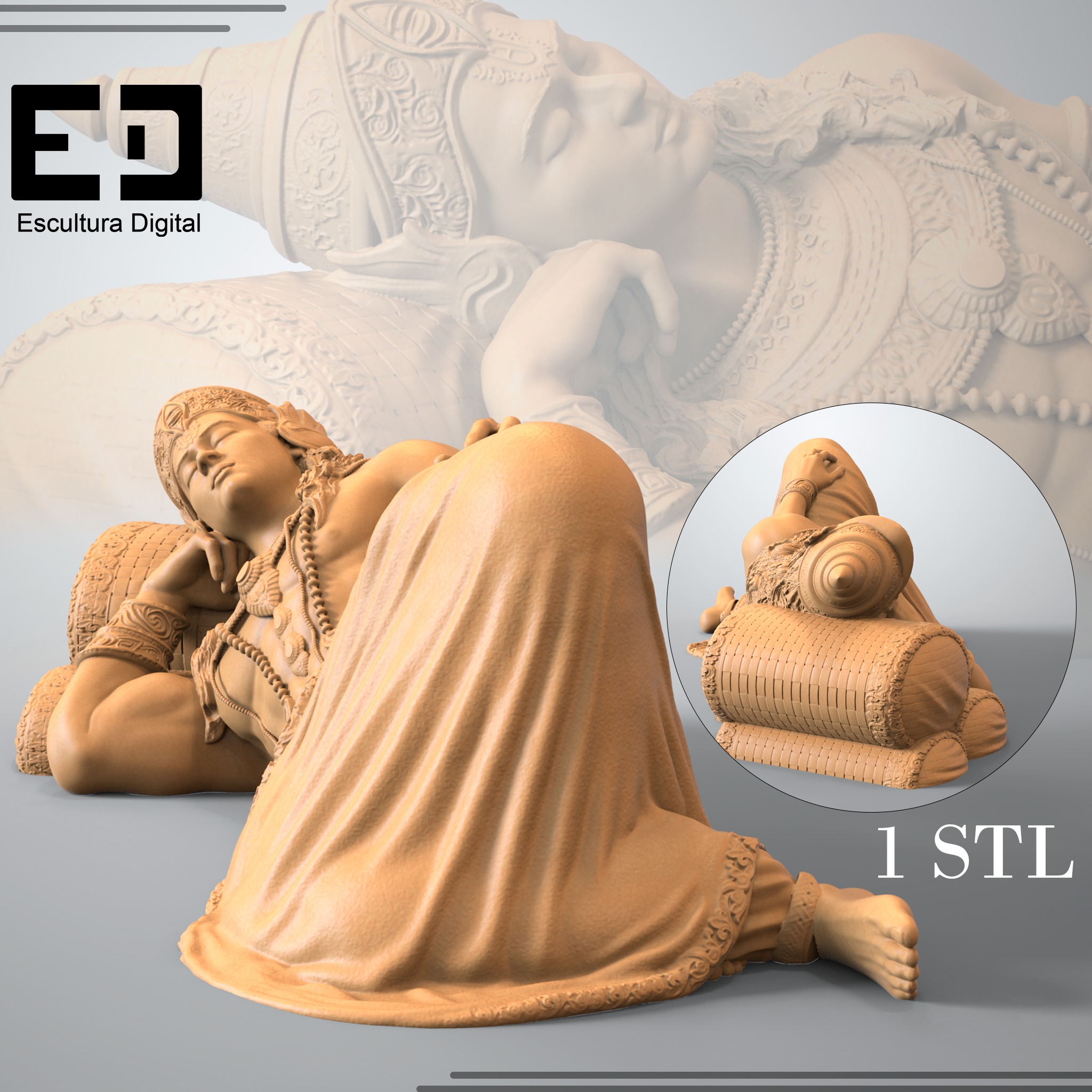 Narayan - vishnu 3D print model_2