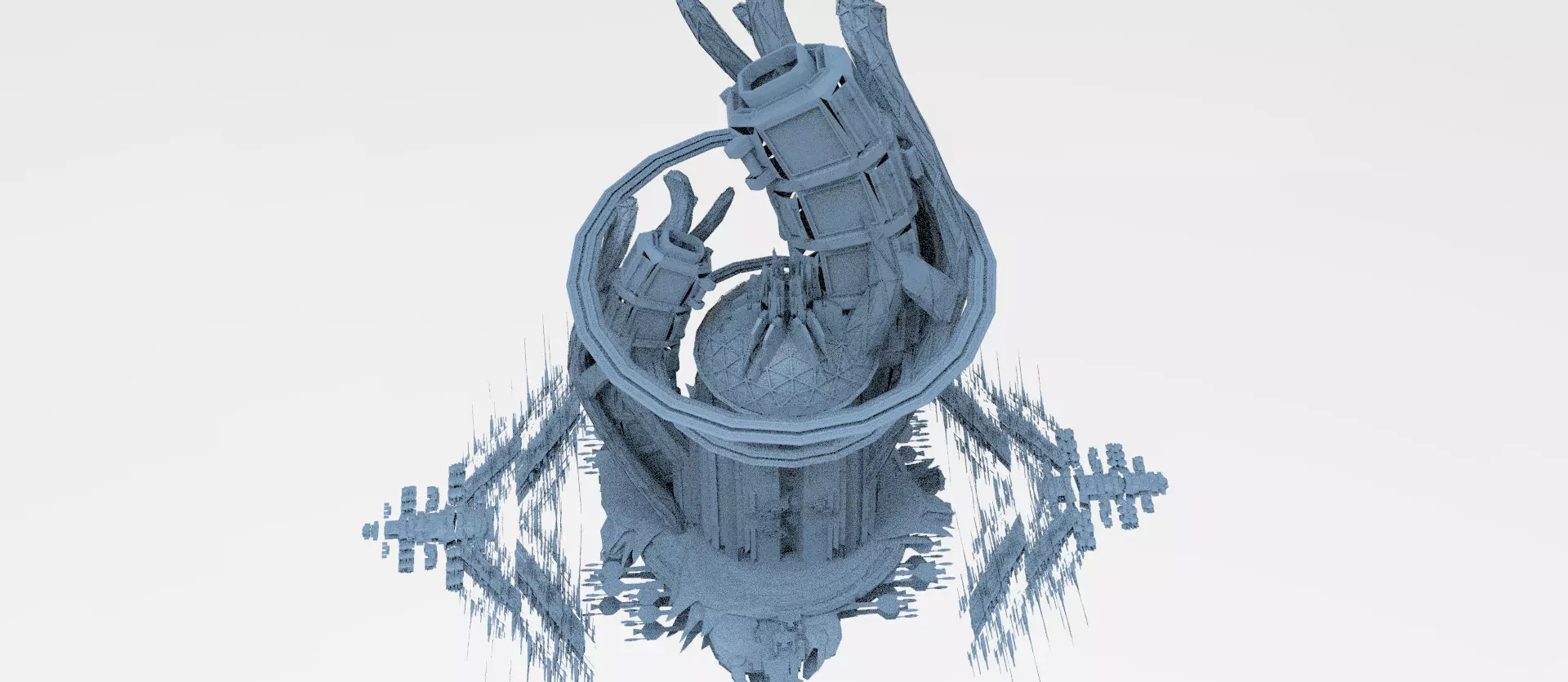 Sci fi Trinity elite tower 3 3D model_0