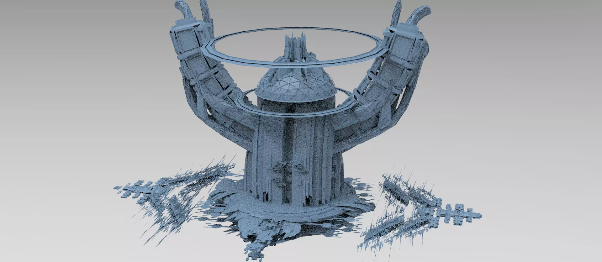 Sci fi news network tower 2 3D model_0