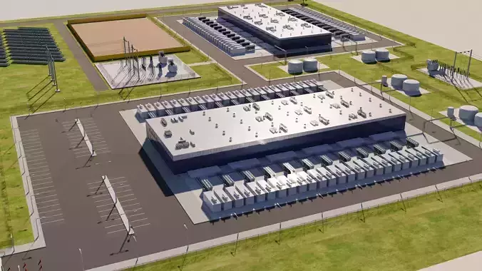 Data Center Area 3D model